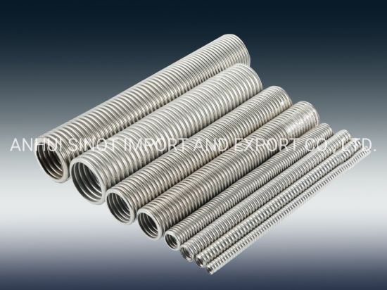 Dn40 2" Corrugated Stainless Steel Coated Tube for Gas